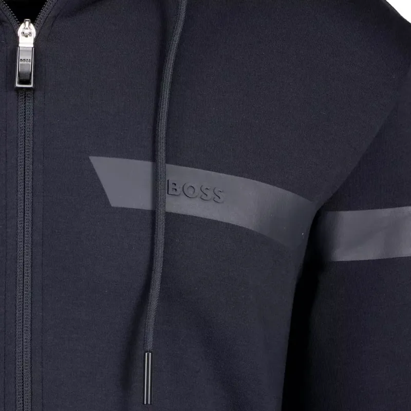 HUGO BOSS Rubberised logo Zip up Hoodie-5