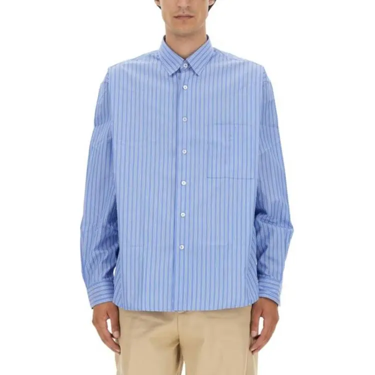 Lanvin Striped Straight Hem Shirt-1
