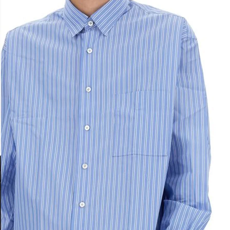 Lanvin Striped Straight Hem Shirt-4
