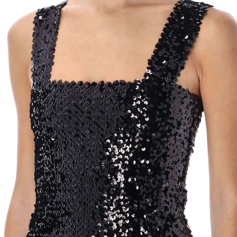 SAINT LAURENT Sequin Sleeveless Top-6
