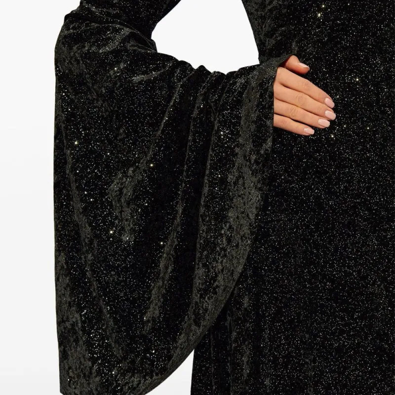 Balenciaga Velvet Long Sleeve Maxi Dress-4