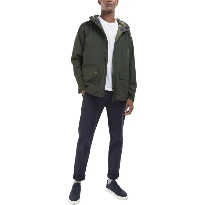 BARBOUR Hooded Domus Jacket Jackets Coats Men's Green-1