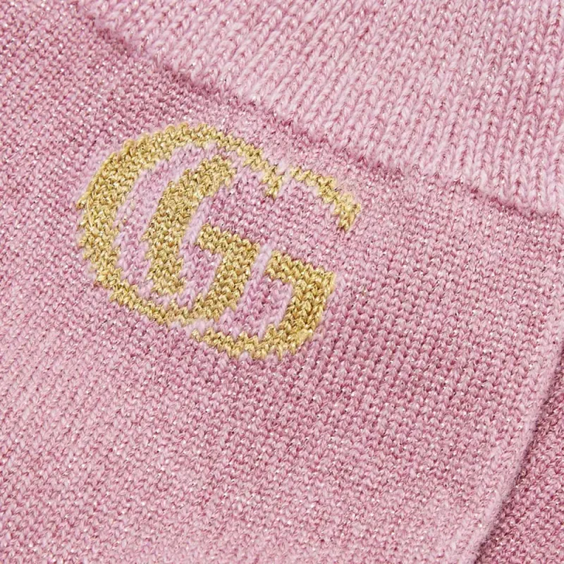 GUCCI Gg Lurex Socks Pink-2