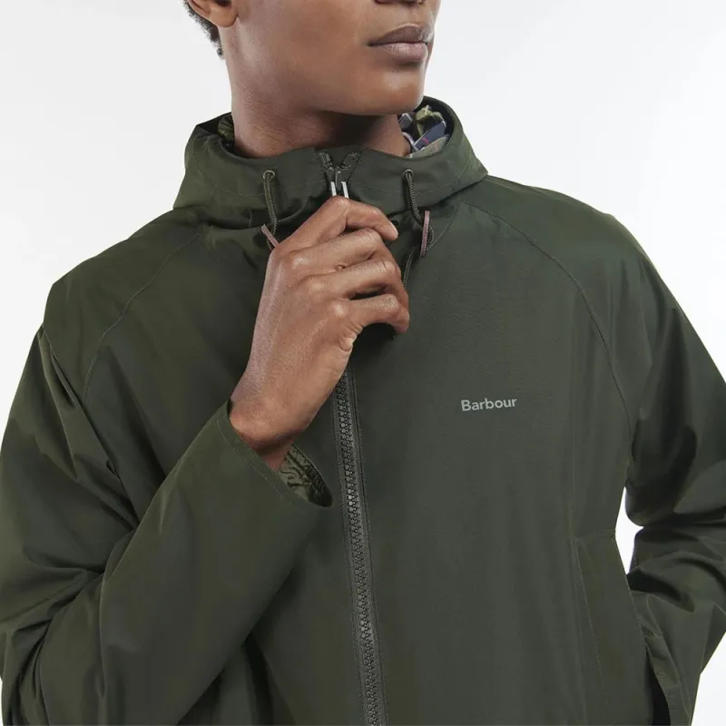 BARBOUR Hooded Domus Jacket Jackets Coats Men's Green-3