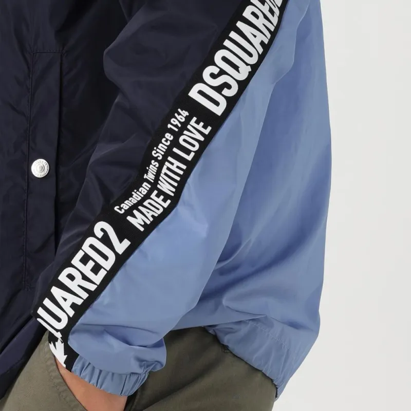 DSQUARED 2 Zip Up Long Sleeved Windbreaker Jacket-4