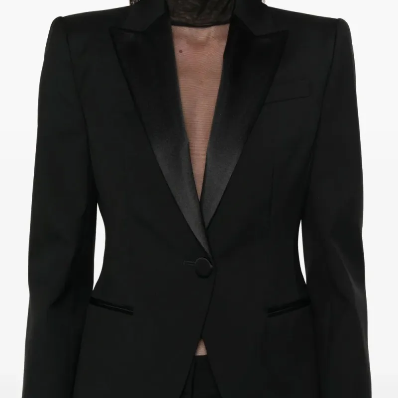 Alexander McQueen Single Breasted Tailored Blazer-4