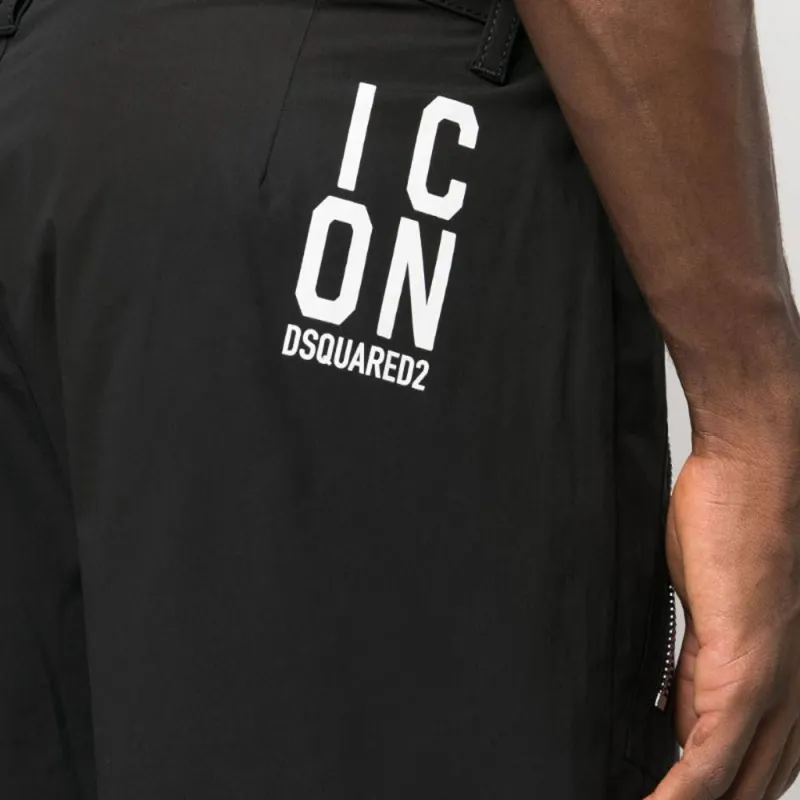 DSQUARED 2 Icon Printed Knee Length Shorts-4