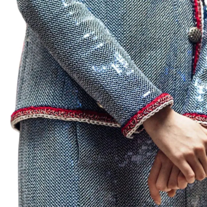 CHANEL Jackets Coats Women's Gray-5