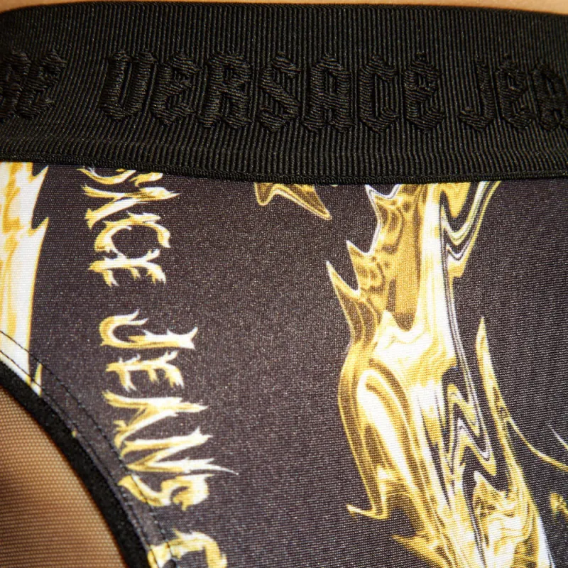 VERSACE JEANS COUTURE Barocco print Panelled Leggings-4