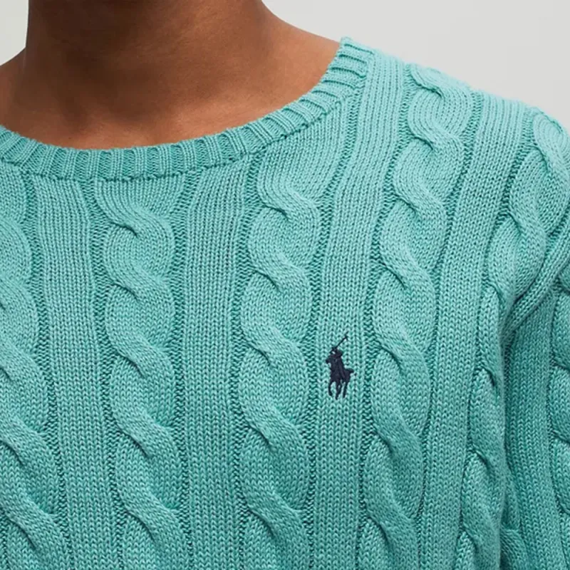 Polo Ralph Lauren Logo Embroidered Cable Knit Jumper-3