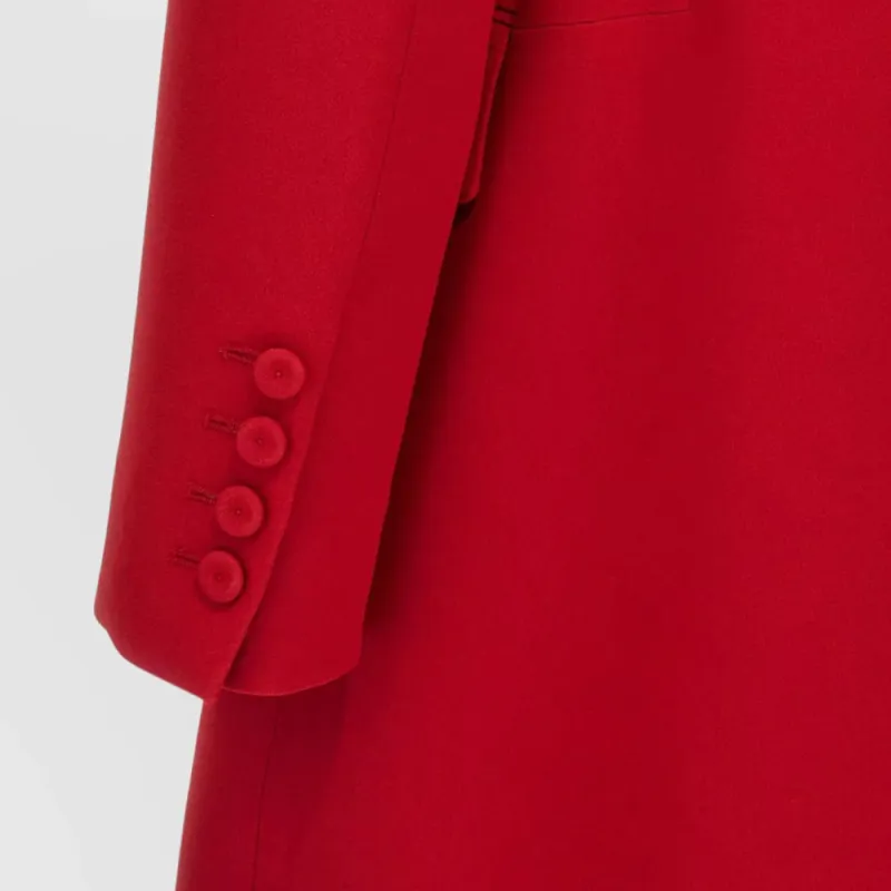 ERMANNO SCERVINO Single Breasted Cady Sculpture Jacket-4