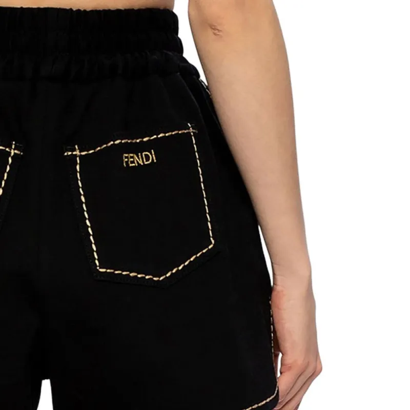FENDI Casual Shorts Women's Black-4