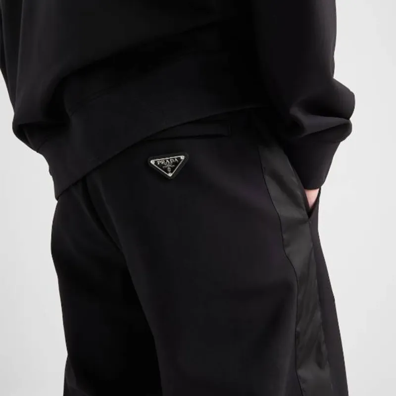 PRADA Knitted Sweatpants Men's Black-4