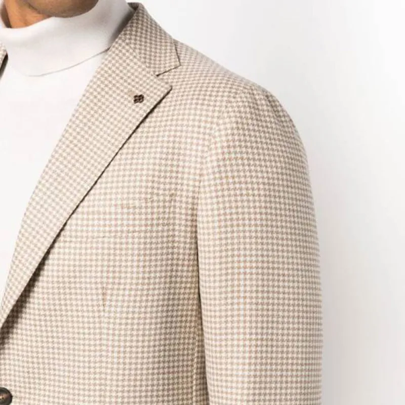Tagliatore Houndstooth pattern Single breasted Blazer-4