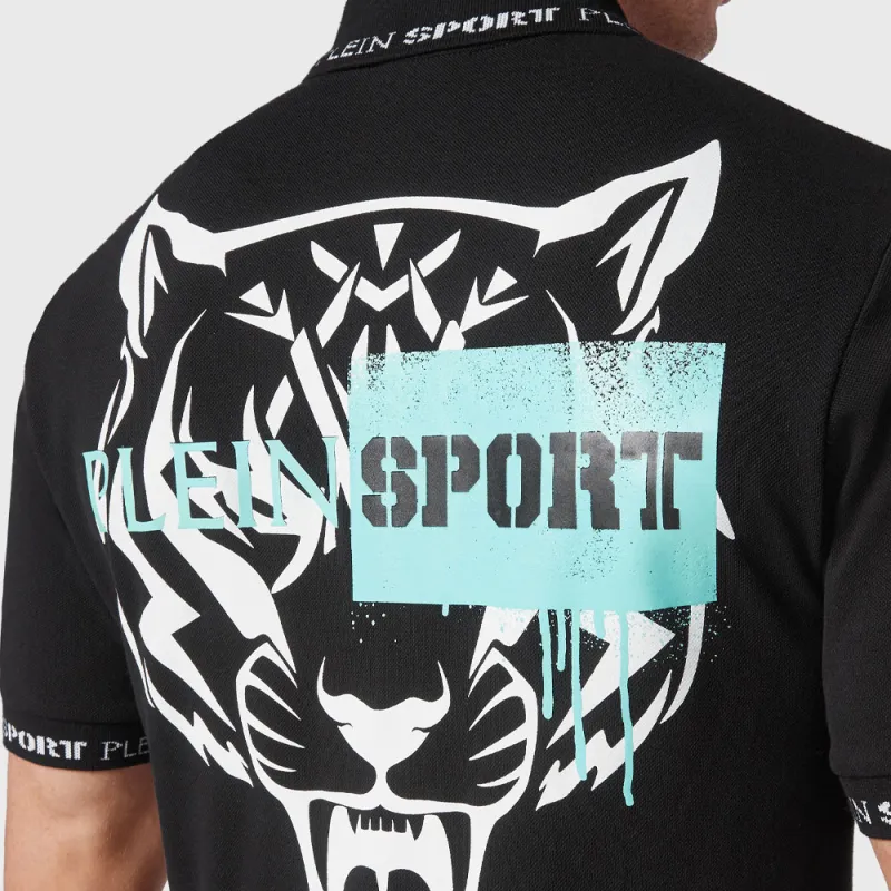 PLEIN SPORT Tiger print Short sleeved Polo Shirt-4