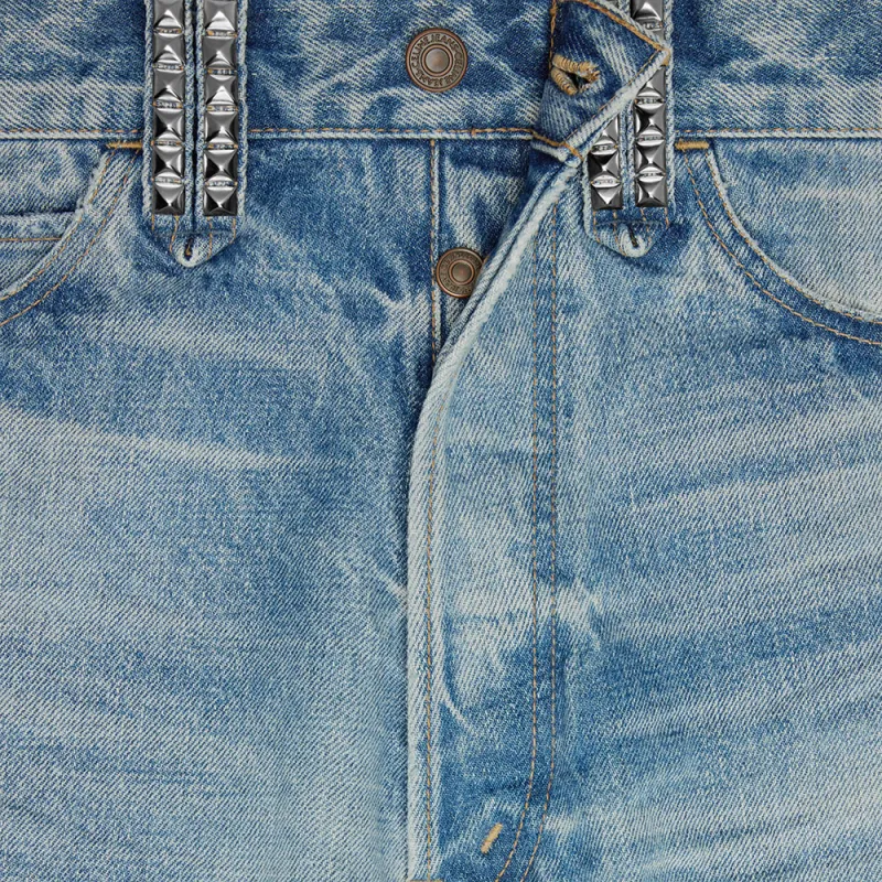 CELINE Denim Shorts Men Sky Blue-5