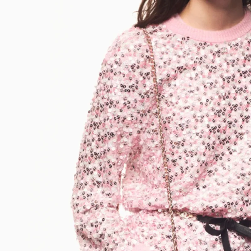 CHANEL 25B Sweater Women's Light Pink-3