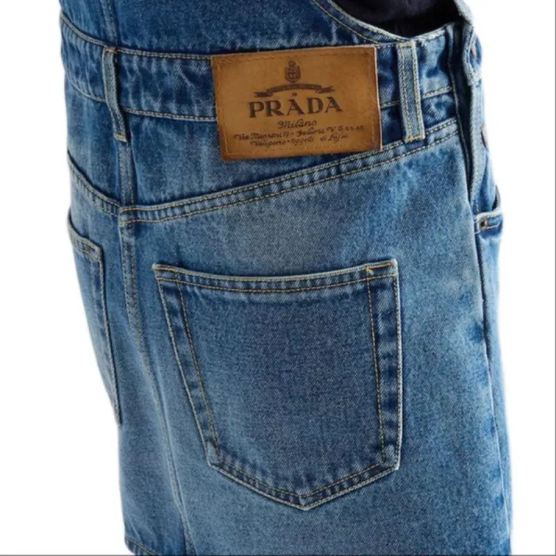 PRADA Denim Bib Mini dress-5