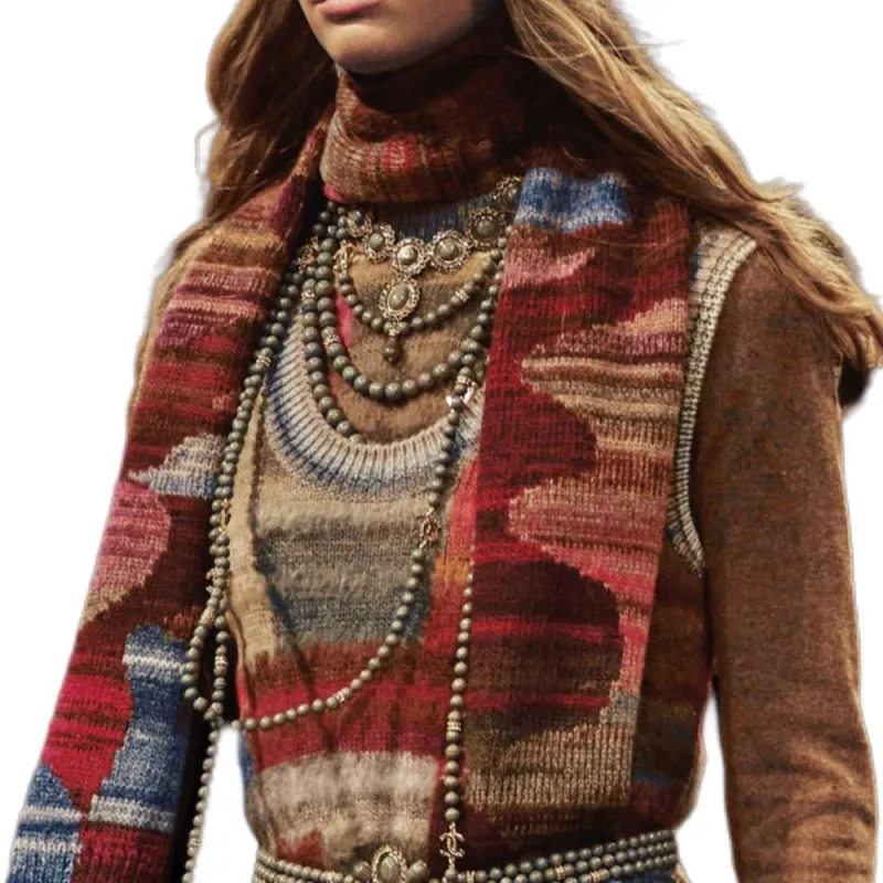 CHANEL 24 Fall And Winter Sleeveless Dress Women's Multicolor-3