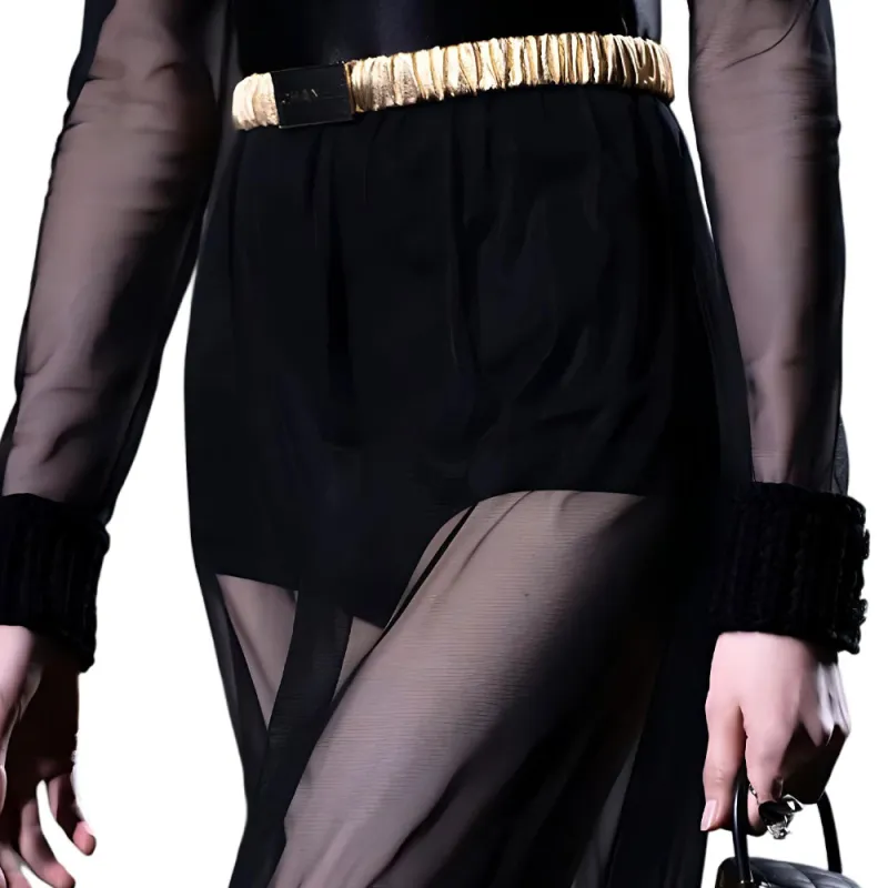 CHANEL SS23 Long-Sleeved Dresses Women's Black-4