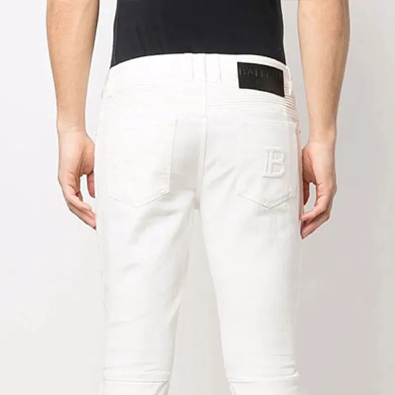 BALMAIN Jeans Men White-4