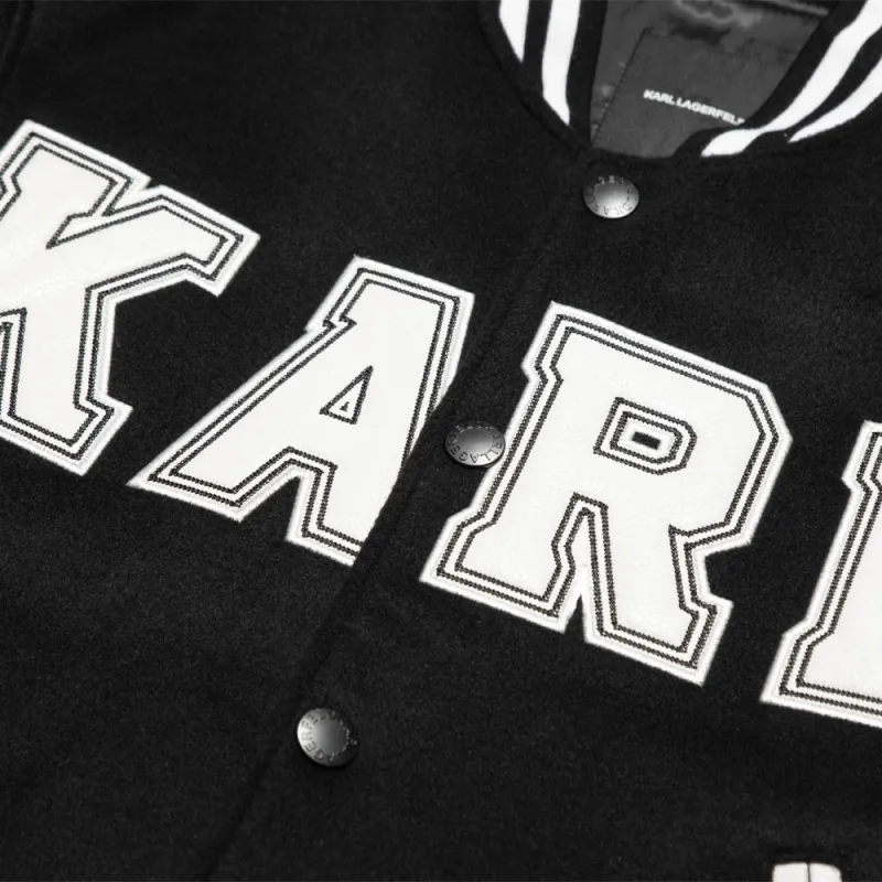 KARL LAGERFELD Baseball Jacket Unisex Black-2