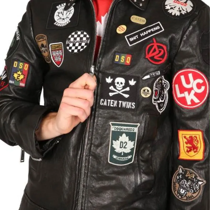 DSQUARED 2 Leather Jacket Men's Black-4