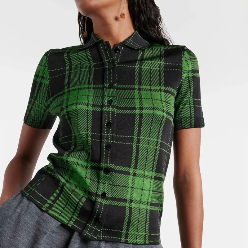LOEWE Checked Polo Shirt-4