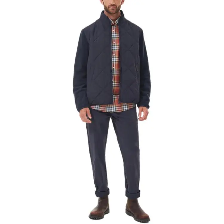 BARBOUR Barbour Hybrid Fleece Jacket Jackets Coats Men's Marine Blue-1