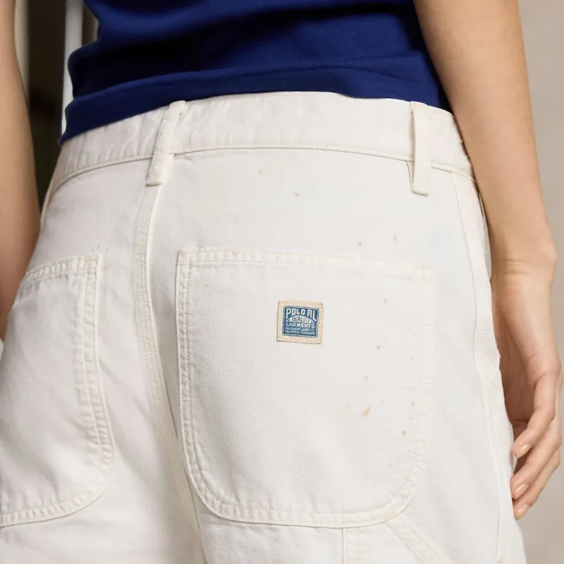 Polo Ralph Lauren Paint-Splatter Utility Pant Cargo Pants Women's White-3