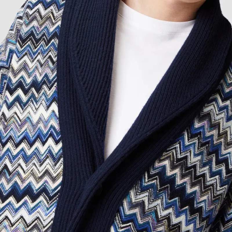 MISSONI Zigzag V Neck Cardigan-4