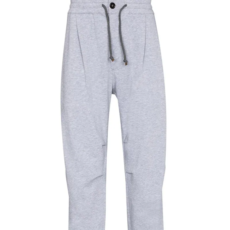 Brunello Cucinelli Knitted Sweatpants Men Gray-3