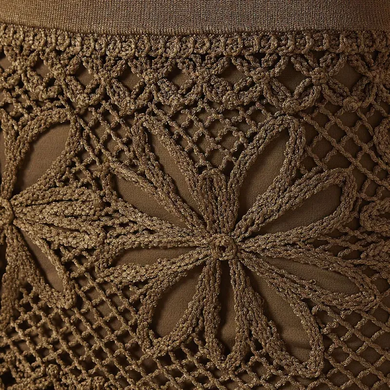 PINKO Crochet Midi Skirt-4