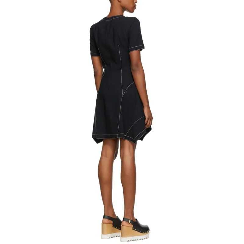 Stella McCartney FW23 Short Sleeved Dresses Women's Marine Blue-3