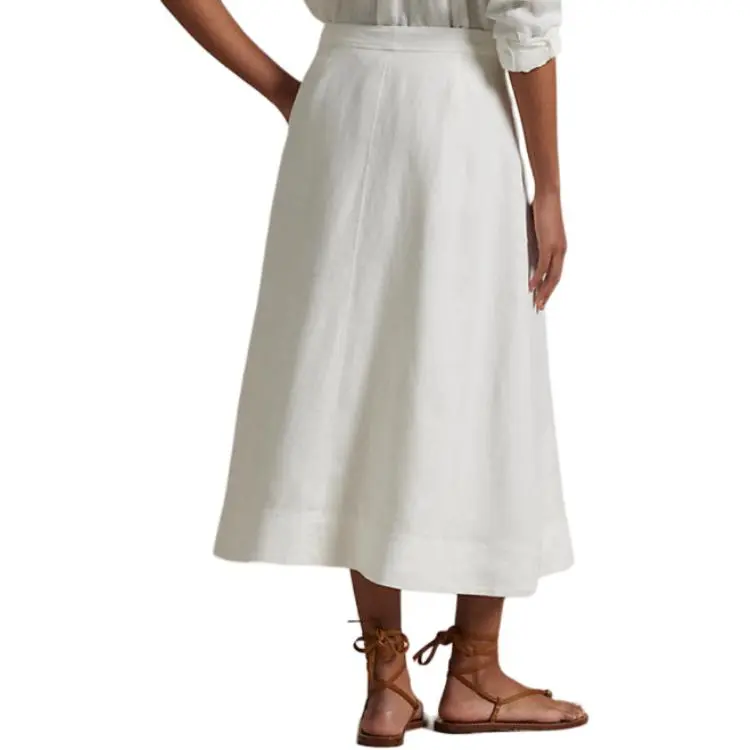 Polo Ralph Lauren Button front Midi Skirt-2