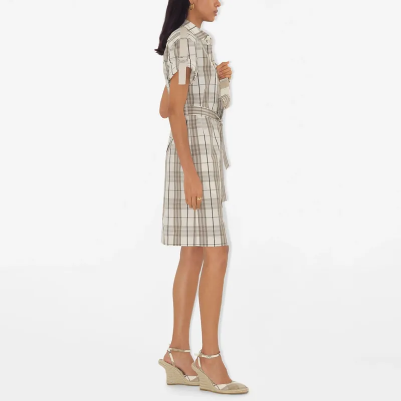 Burberry Checked Shirt Dress-3