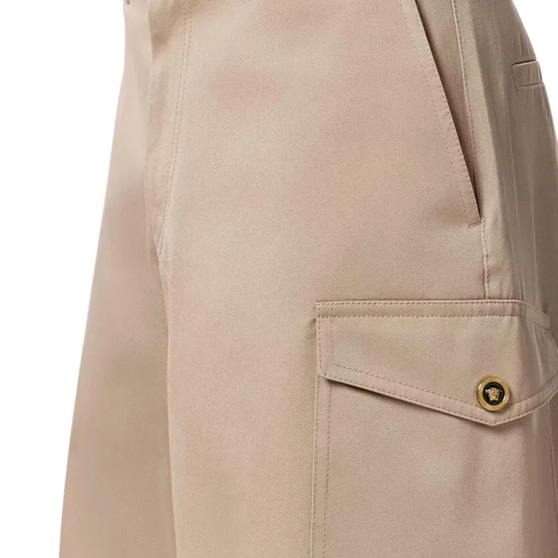 VERSACE SS25 Cargo Shorts Men's Beige-5