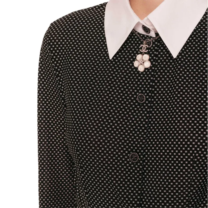 CHANEL FW24 Shirt Women's Black White-2