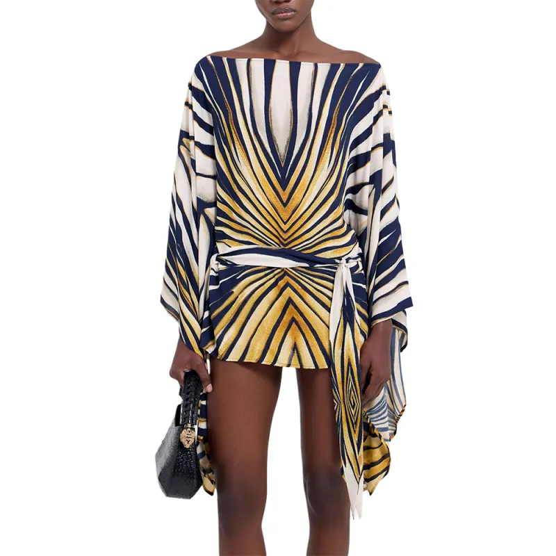 Roberto Cavalli Ray Of Gold Print Kaftan-3