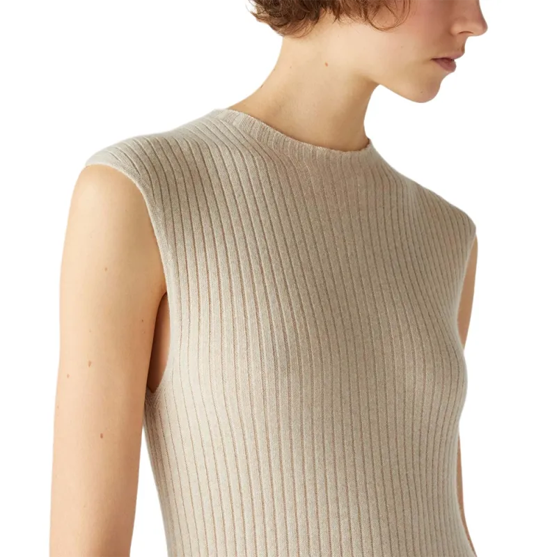 Loro Piana FW24 Sleeveless Dress Women's Beige-3