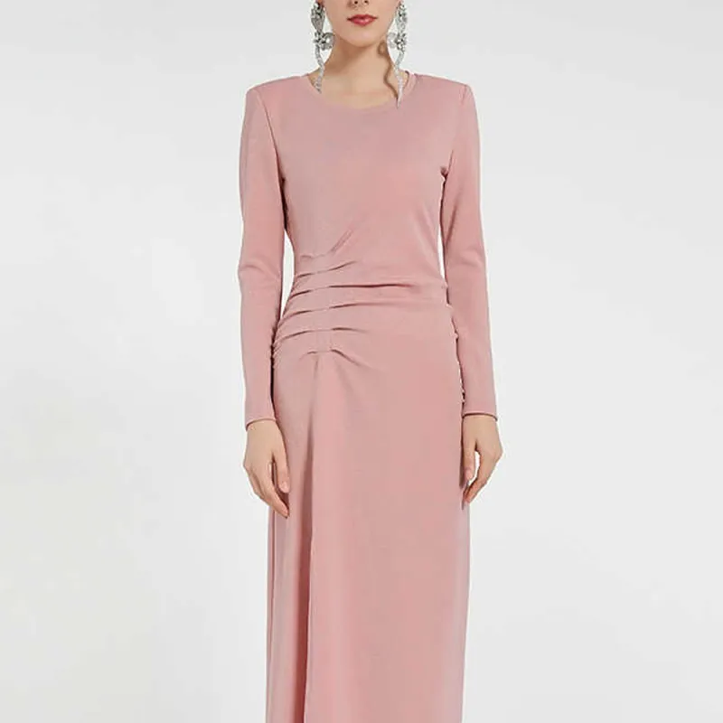 BESIONIA SS24 Long Sleeved Dresses Women's Pink-4