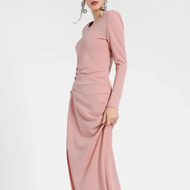 BESIONIA SS24 Long Sleeved Dresses Women's Pink-3