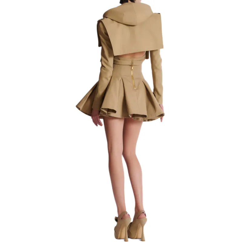 BALMAIN Hooded Cropped Jacket-5
