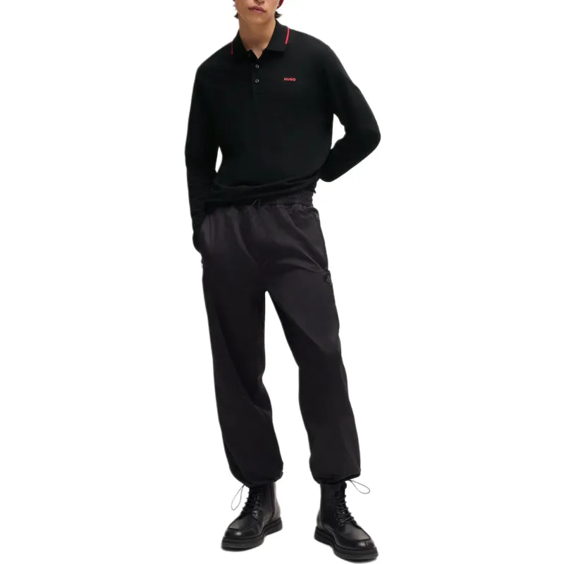 HUGO BOSS Logo Print Long sleeves Polo Shirt-1