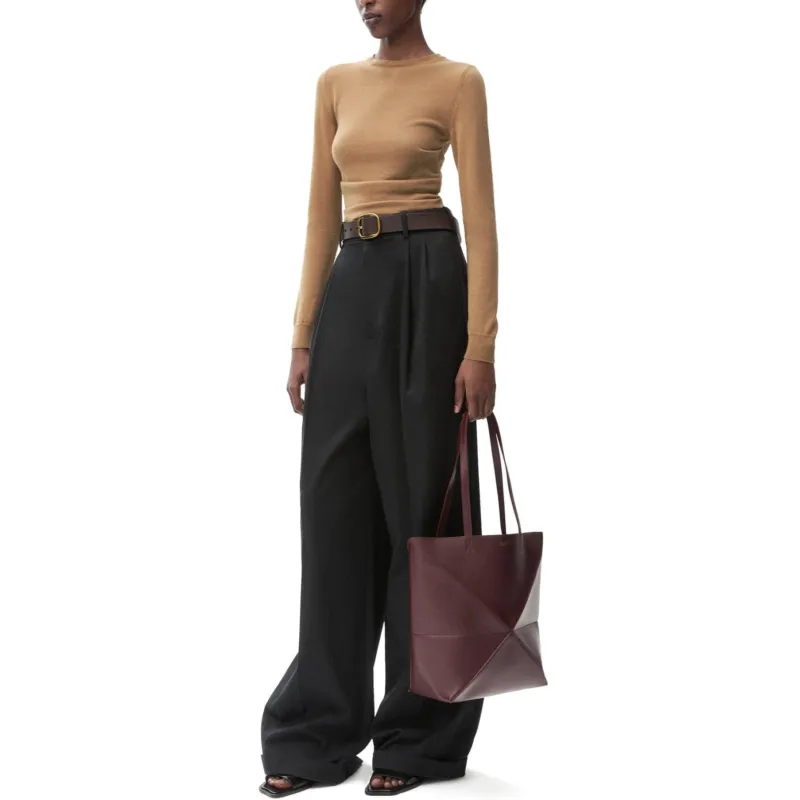 LOEWE Logo Embroidered Draped Sweater-1