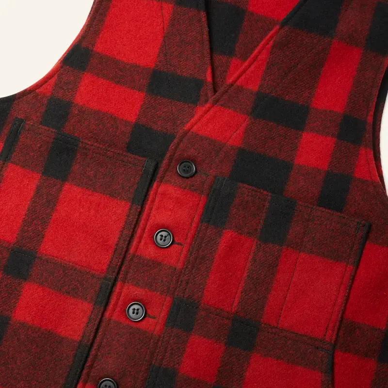 Filson Mackinaw Plaid check Wool Gilet-2