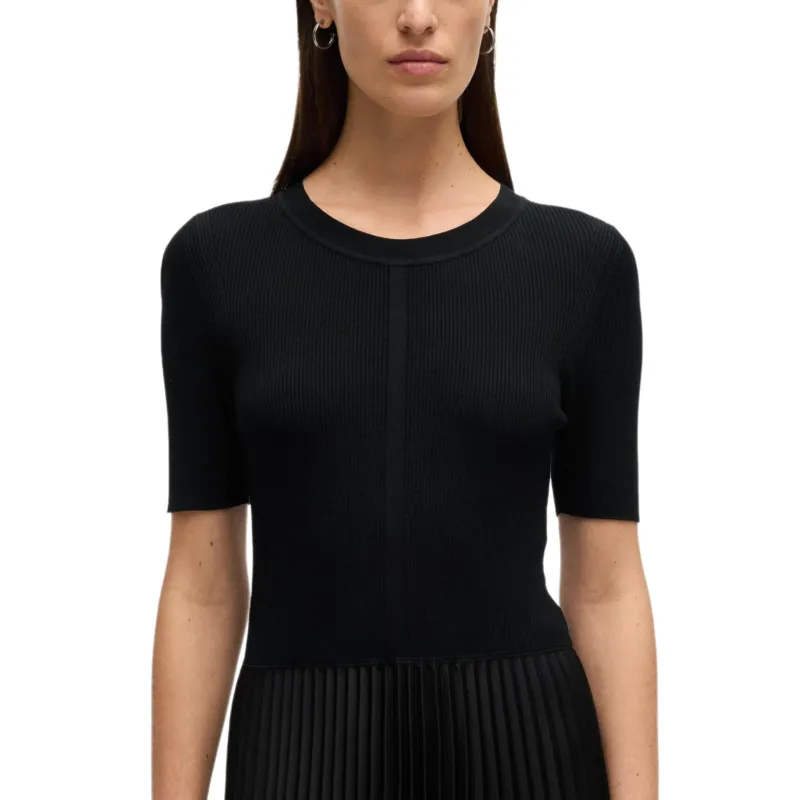 HUGO BOSS FW24 Short Sleeved Dress Women's Black-5