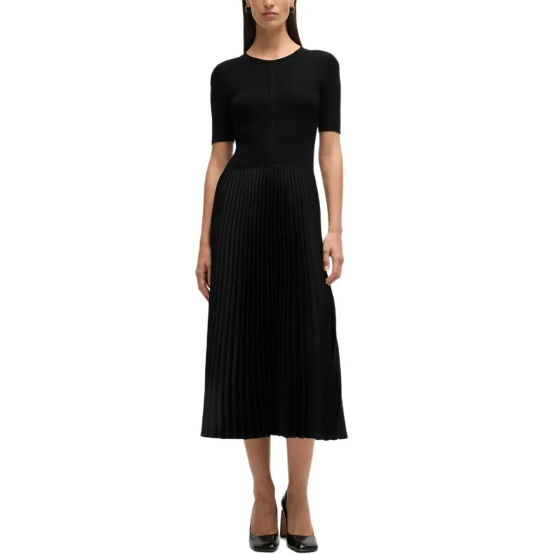 HUGO BOSS FW24 Short Sleeved Dress Women's Black-1