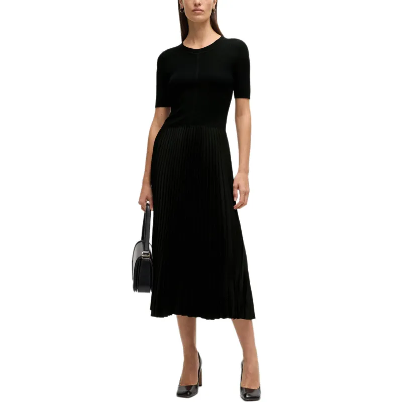 HUGO BOSS FW24 Short Sleeved Dress Women's Black-2