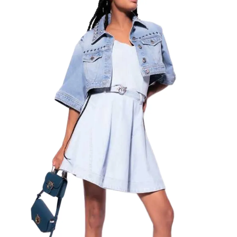 PINKO SS23 Denim Short Skirts Women's Blue-2
